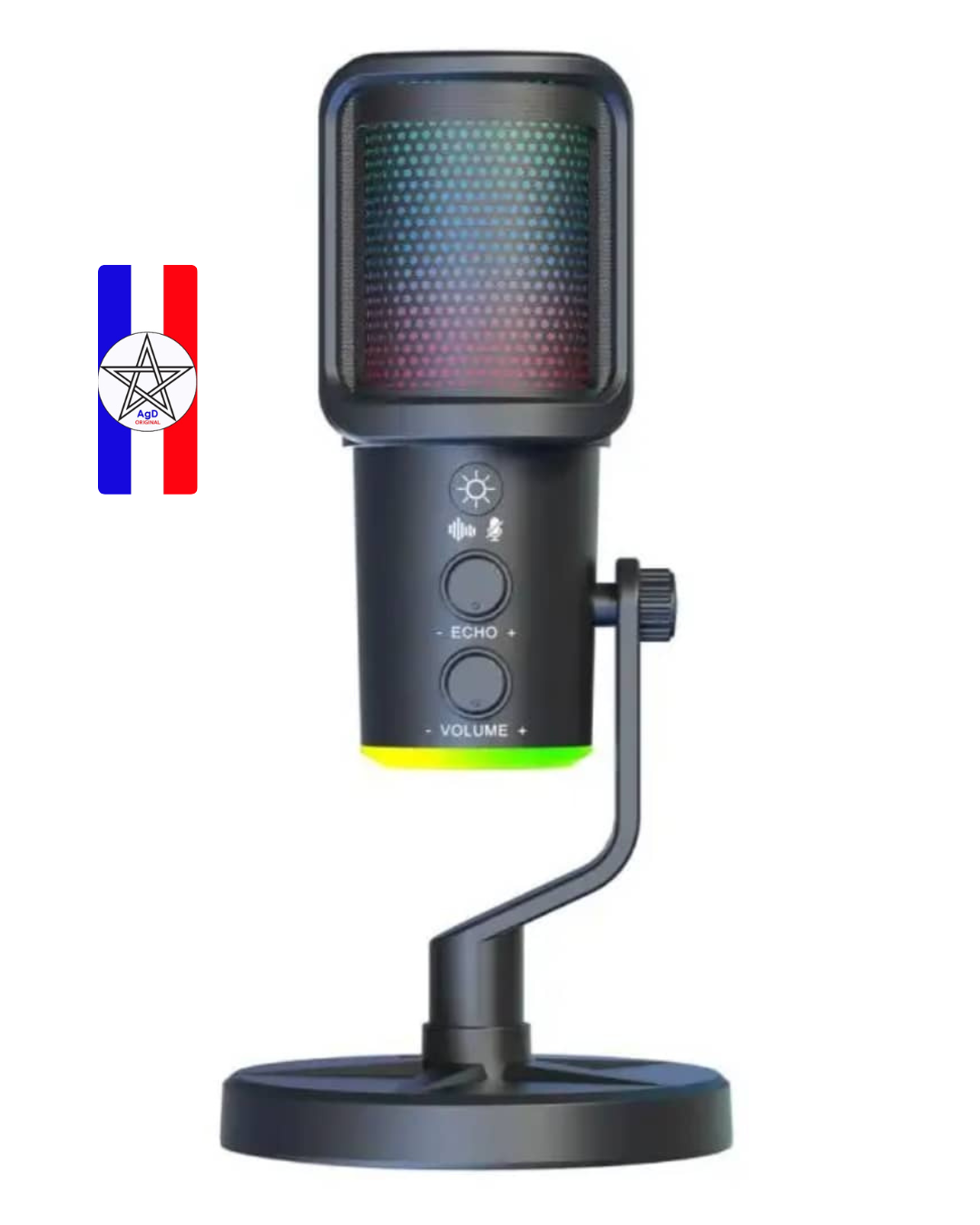 Microphone USB de Bureau avec Eclairage RGB – Image 6