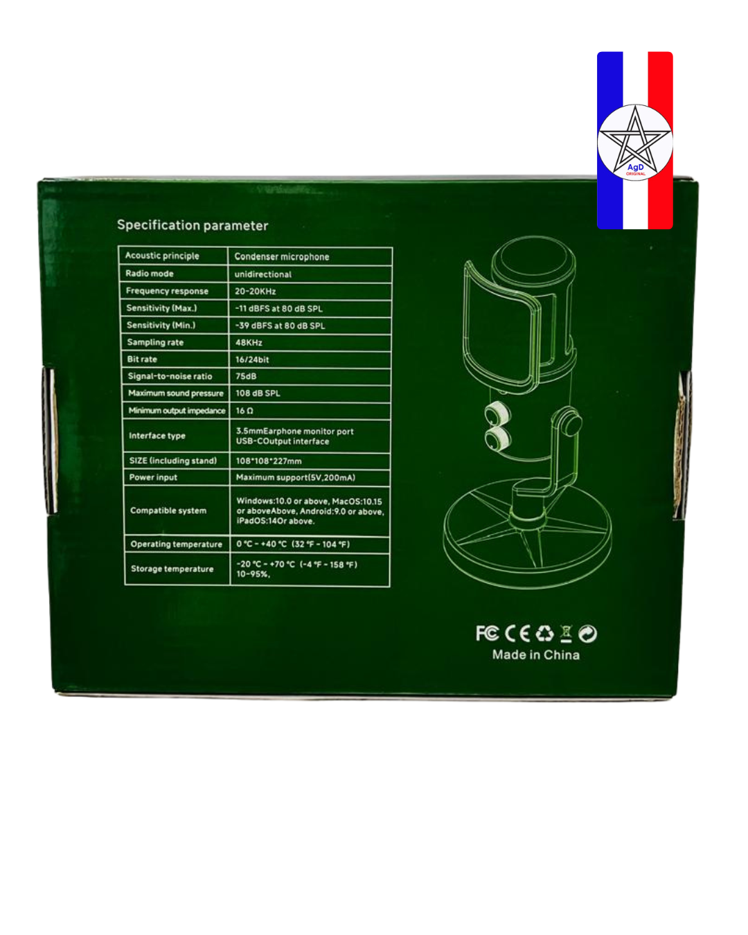 Microphone USB de Bureau avec Eclairage RGB – Image 7