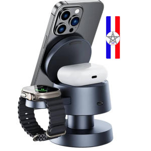 Station de Charge sans Fil Magnétique 4-en-1