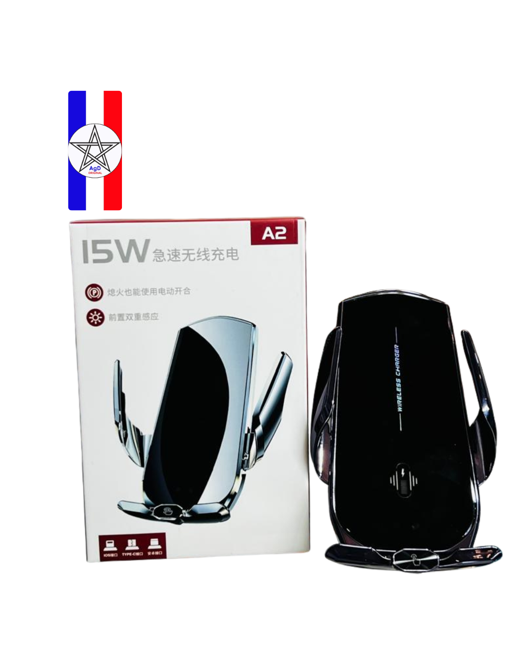 Support de Téléphone pour Voiture avec Charge sans Fil – Image 4