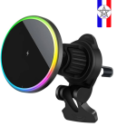 Support de Voiture Magnétique avec Chargeur sans fil 15W