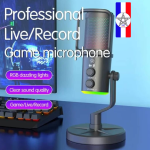  Microphone USB de Bureau avec Eclairage RGB