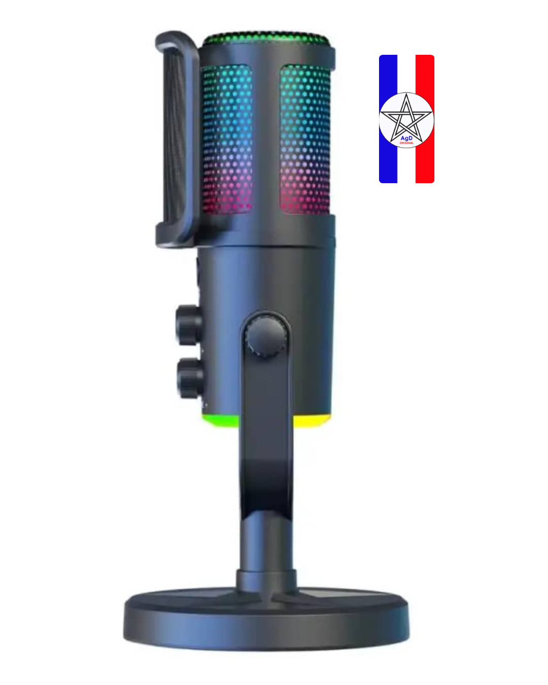 Microphone USB de Bureau avec Eclairage RGB – Image 3