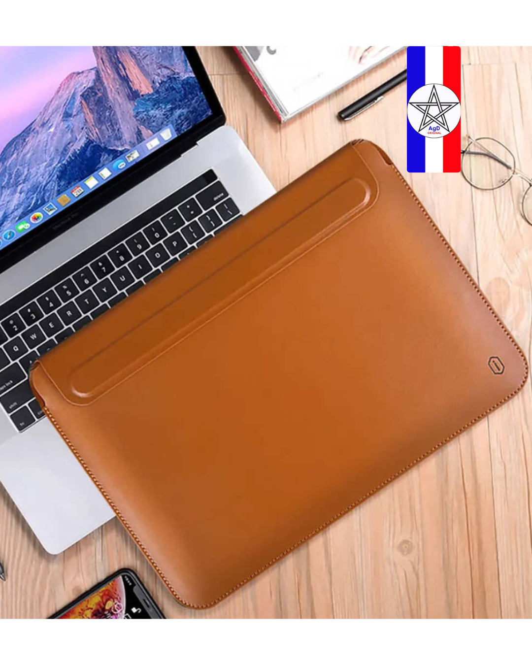 Etui de Rangement Elégant en Cuir