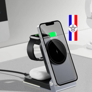 Station de Charge Sans Fil Magnétique Pliable 3-en-1