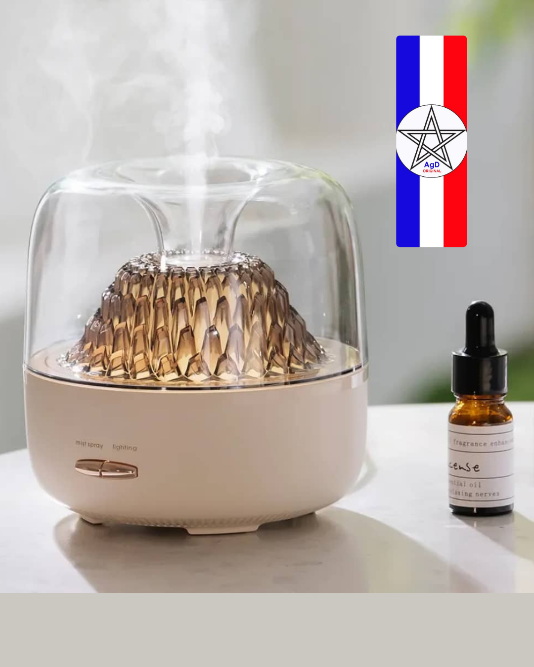 Diffuseur D'Huiles Essentielles et un Humidificateur 2-en-1