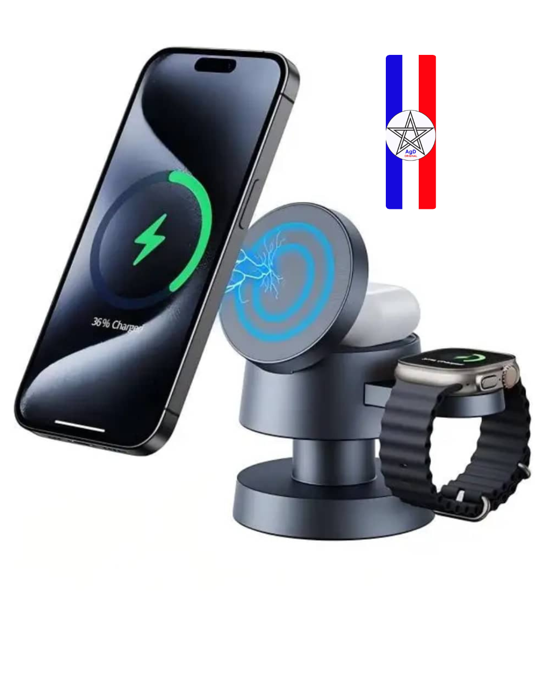 Station de Charge sans Fil Magnétique 4-en-1 – Image 4