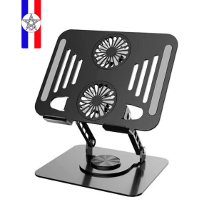 Support pour ordinateur portable avec double ventilateur