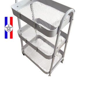 Chariot de Rangement blanc à 3 niveaux