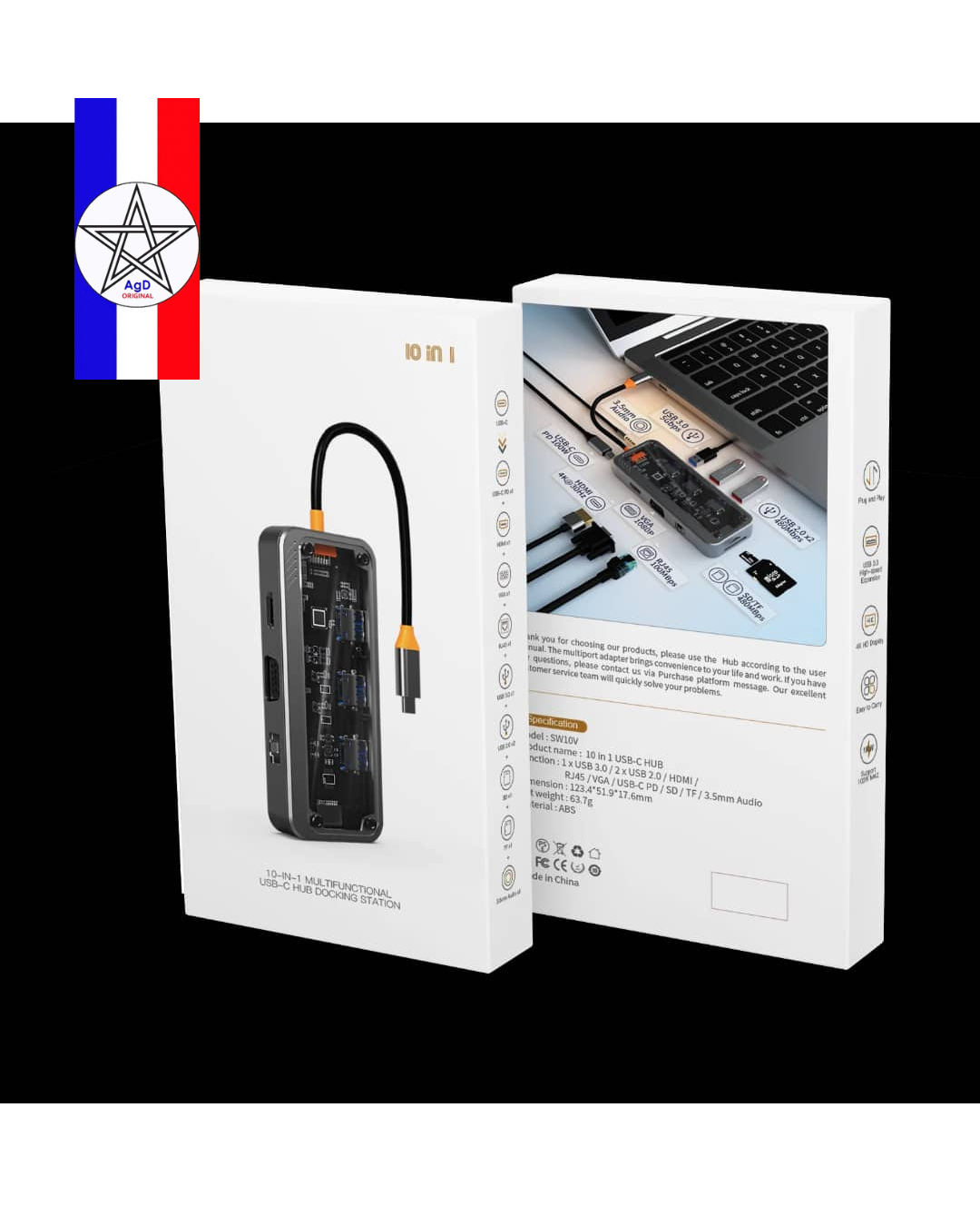 Adaptateur Multifonction SW10V 10-en-1 USB-C Hub – Image 6