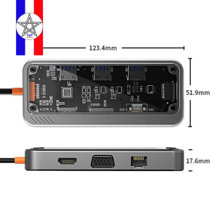 Adaptateur Multifonction SW10V-Pro 10-en-1 USB-C Hub