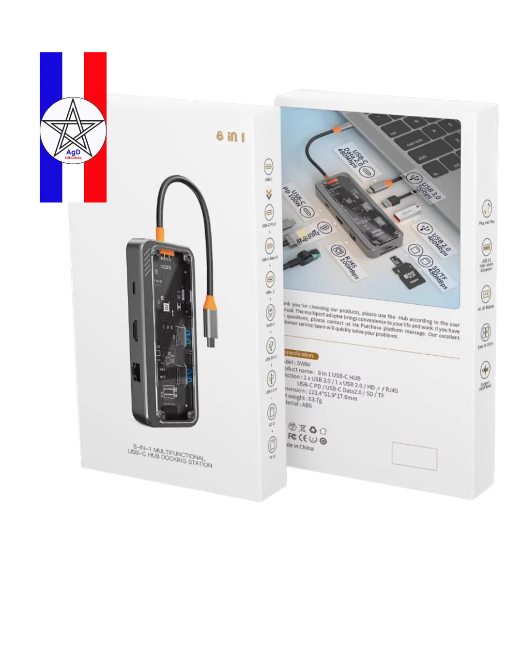 Adaptateur Multifonction SW8V 8-en-1 – Image 6